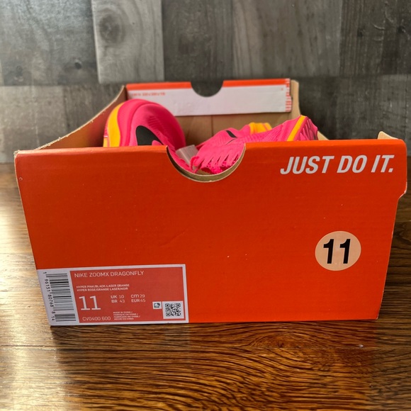 Nike Zoomx Dragonfly Hyper Pink Spike Track Shoes Mens Size 11 CV0400-600 No Lid - Picture 7 of 7